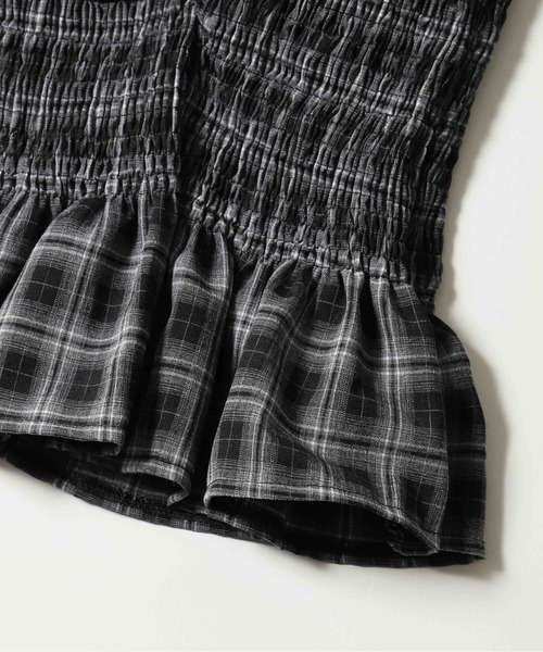 PHILLY（フィリー）の「《2点セット》ローズチョーカーセットチェックベアトップ（チューブトップ・レディース・ブラック/サックスブルー・FREE）」の13枚目の写真