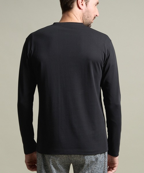 HIDEAWAYS NICOLE（ハイダウェイニコル）の「シルケットクルーネック長袖Ｔシャツ（Tシャツ/カットソー・メンズ・ブラック/オフホワイト/ブルー・MEDIUM/LARGE/X-LARGE）」の13枚目の写真