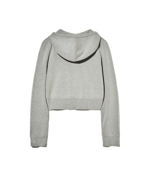 MARITHE + FRANCOIS GIRBAUD(マリテフランソワジルボー)の「W CLASSIC LOGO CROP KNIT HOODIE ZIPUP(パーカー・レディース・ヘザーグレー/ブラック・SMALL/MEDIUM)」の7枚目の写真