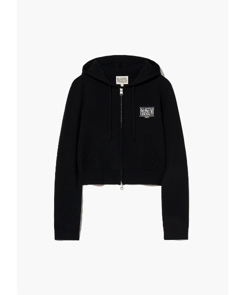 MARITHE + FRANCOIS GIRBAUD(マリテフランソワジルボー)の「W CLASSIC LOGO CROP KNIT HOODIE ZIPUP(パーカー・レディース・ヘザーグレー/ブラック・SMALL/MEDIUM)」の12枚目の写真
