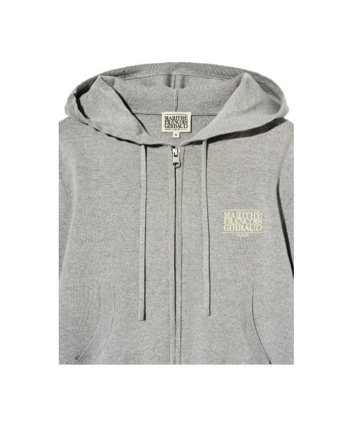 MARITHE + FRANCOIS GIRBAUD(マリテフランソワジルボー)の「W CLASSIC LOGO CROP KNIT HOODIE ZIPUP(パーカー・レディース・ヘザーグレー/ブラック・SMALL/MEDIUM)」の8枚目の写真