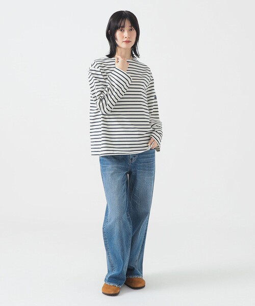 HELLY HANSEN（ヘリーハンセン）の「HELLY HANSEN / ロングスリーブ ナーバル ボーダー Tシャツ HMW32550（Tシャツ/カットソー・レディース・ピンク/オフホワイト・SMALL）」の13枚目の写真