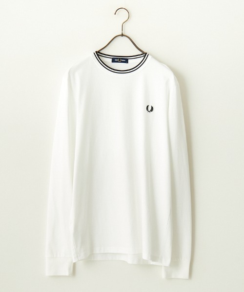 FRED PERRY（フレッドペリー）の「[FRED PERRY/フレッドペリー] ツインティップライン ロングスリーブTシャツ M9602（Tシャツ/カットソー・レディース・ブラック/ホワイト/ネイビー・S/M/L）」の4枚目の写真