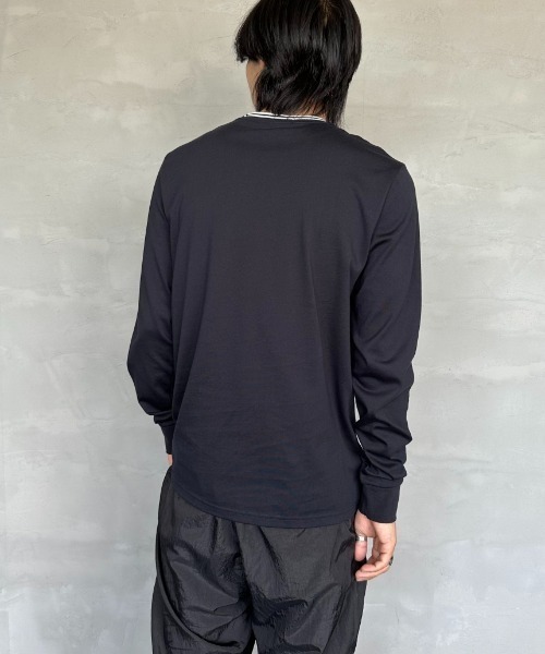 FRED PERRY（フレッドペリー）の「[FRED PERRY/フレッドペリー] ツインティップライン ロングスリーブTシャツ M9602（Tシャツ/カットソー・レディース・ブラック/ホワイト/ネイビー・S/M/L）」の10枚目の写真