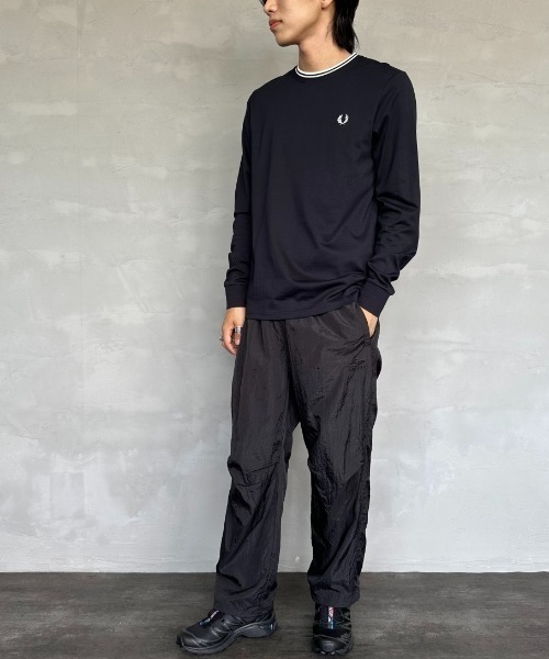 FRED PERRY（フレッドペリー）の「[FRED PERRY/フレッドペリー] ツインティップライン ロングスリーブTシャツ M9602（Tシャツ/カットソー・レディース・ブラック/ホワイト/ネイビー・S/M/L）」の11枚目の写真