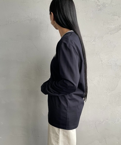 FRED PERRY（フレッドペリー）の「[FRED PERRY/フレッドペリー] ツインティップライン ロングスリーブTシャツ M9602（Tシャツ/カットソー・レディース・ブラック/ホワイト/ネイビー・S/M/L）」の16枚目の写真