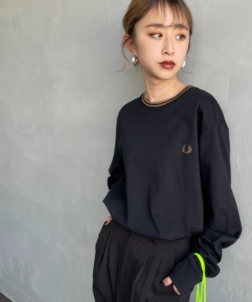 FRED PERRY M9602 ロングスリーブTシャツ BLACK(184) FRED PERRY
