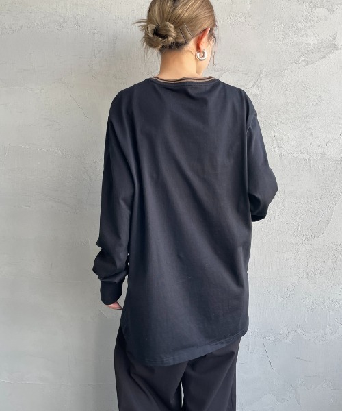 FRED PERRY/フレッドペリー] ツインティップライン ロングスリーブT