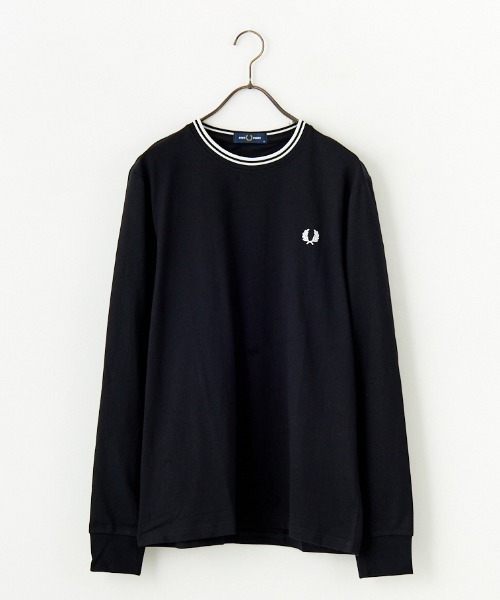 FRED PERRY（フレッドペリー）の「[FRED PERRY/フレッドペリー] ツインティップライン ロングスリーブTシャツ M9602（Tシャツ/カットソー・レディース・ブラック/ホワイト/ネイビー・S/M/L）」の15枚目の写真