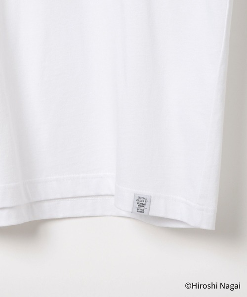 GLOBAL WORK（グローバルワーク）の「永井博コラボ/Tシャツ/半袖/575237（Tシャツ/カットソー・メンズ・チャコールグレー/ホワイト系その他2/ホワイト系その他/ダークブラウン/ホワイト系その他3/ブラック/杢グレー/ホワイト系その他4・SMALL/X-LARGE/LARGE/MEDIUM）」の18枚目の写真