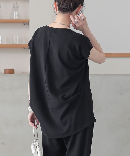 n'OrLABEL（ノアールレーベル）の「【機能素材】『フレンチスリーブカットソー』（Tシャツ/カットソー・レディース・オフホワイト/ブラック/チャコール・2/1）」の20枚目の写真