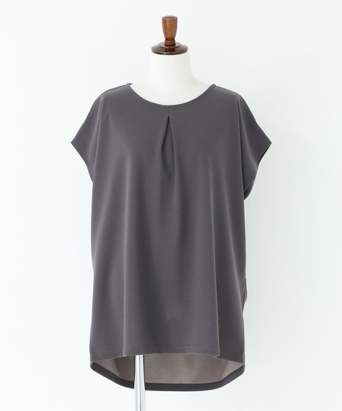 n'OrLABEL（ノアールレーベル）の「【機能素材】『フレンチスリーブカットソー』（Tシャツ/カットソー・レディース・オフホワイト/ブラック/チャコール・2/1）」の22枚目の写真