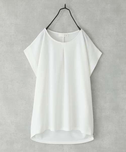 n'OrLABEL（ノアールレーベル）の「【機能素材】『フレンチスリーブカットソー』（Tシャツ/カットソー・レディース・オフホワイト/ブラック/チャコール・2/1）」の19枚目の写真