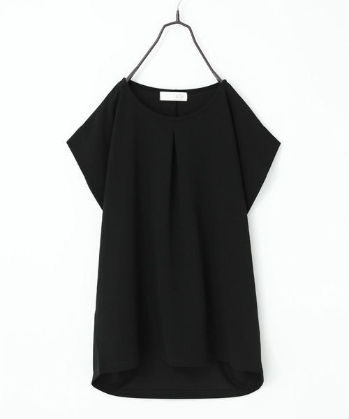 n'OrLABEL（ノアールレーベル）の「【機能素材】『フレンチスリーブカットソー』（Tシャツ/カットソー・レディース・オフホワイト/ブラック/チャコール・2/1）」の10枚目の写真