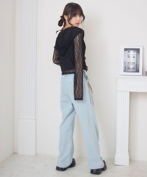 ems excite（エムズエキサイト）の「レースパーカー（パーカー・レディース・ブラック/オフホワイト・FREE）」の5枚目の写真