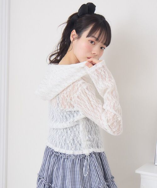 ems excite（エムズエキサイト）の「レースパーカー（パーカー・レディース・ブラック/オフホワイト・FREE）」の11枚目の写真