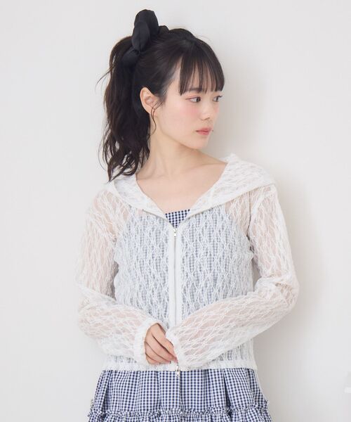 ems excite（エムズエキサイト）の「レースパーカー（パーカー・レディース・ブラック/オフホワイト・FREE）」の12枚目の写真