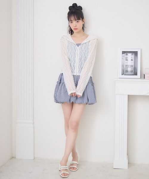 ems excite（エムズエキサイト）の「レースパーカー（パーカー・レディース・ブラック/オフホワイト・FREE）」の13枚目の写真