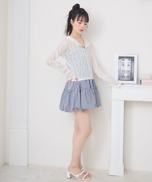 ems excite（エムズエキサイト）の「レースパーカー（パーカー・レディース・ブラック/オフホワイト・FREE）」の14枚目の写真