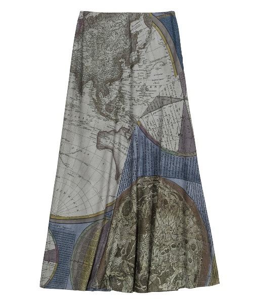 CARTOGRAPHIC PATTERN CUT SKIRT（スカート）｜Ameri（アメリ