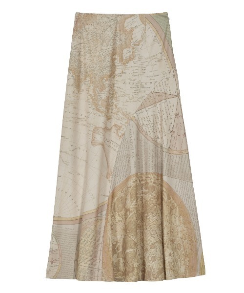 CARTOGRAPHIC PATTERN CUT SKIRT（スカート）｜Ameri（アメリ）の