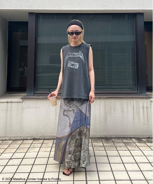 CARTOGRAPHIC PATTERN CUT SKIRT（スカート）｜Ameri（アメリ