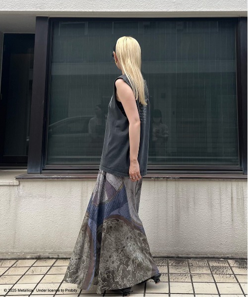 スカート CARTOGRAPHIC PATTERN CUT SKIRT CARTOGRAPHIC PATTERN CUT SKIRT