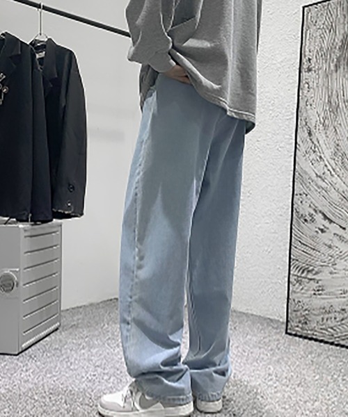 Anchor Smith（アンカー スミス）の「ヴィンテージライク ウォッシュド ワイドデニムパンツ（デニムパンツ・メンズ・ブルー/ブラック/ライトブルー・M/L/XL/XXL）」の13枚目の写真