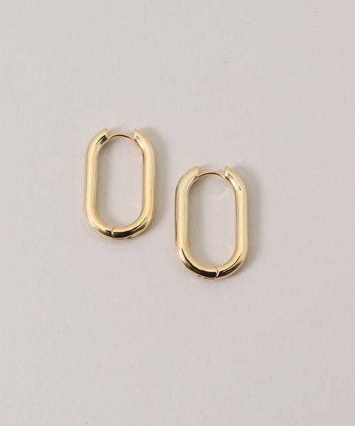 SLOBE IENA（スローブイエナ）の「Theia Jewelry/テイア ジュエリー スクエアフープピアス 71012E0020（ピアス（両耳用）・レディース・ゴールド・FREE）」の3枚目の写真