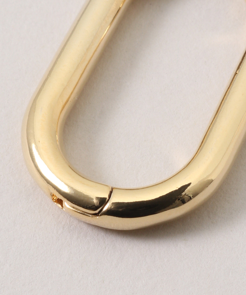 SLOBE IENA（スローブイエナ）の「Theia Jewelry/テイア ジュエリー スクエアフープピアス 71012E0020（ピアス（両耳用）・レディース・ゴールド・FREE）」の7枚目の写真