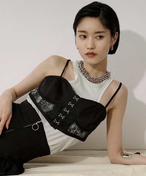 Lingerie hock レースビスチェ（キャミソール）｜Ezick（エジック）の