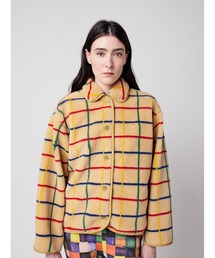 BOBO CHOSES({{V[Y)Color Striped sheepskin jacket(Jo[I[)