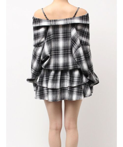 GYDA(ジェイダ)の「3WAYチェックワンピース(ワンピース・レディース・ブラック/ベージュ・FREE)」の7枚目の写真