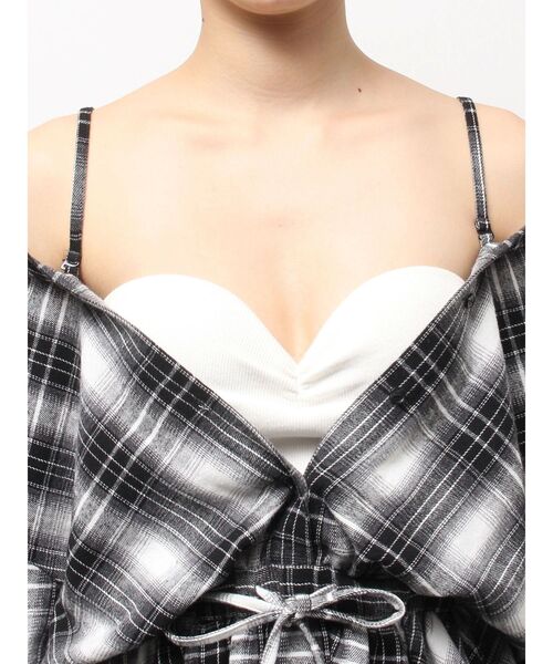 GYDA(ジェイダ)の「3WAYチェックワンピース(ワンピース・レディース・ブラック/ベージュ・FREE)」の8枚目の写真