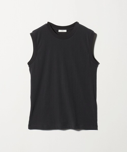 ATON（エイトン）の「＜ATON＞タンクトップ（タンクトップ・レディース・ダークグレー/ナチュラル・02(38)）」の2枚目の写真