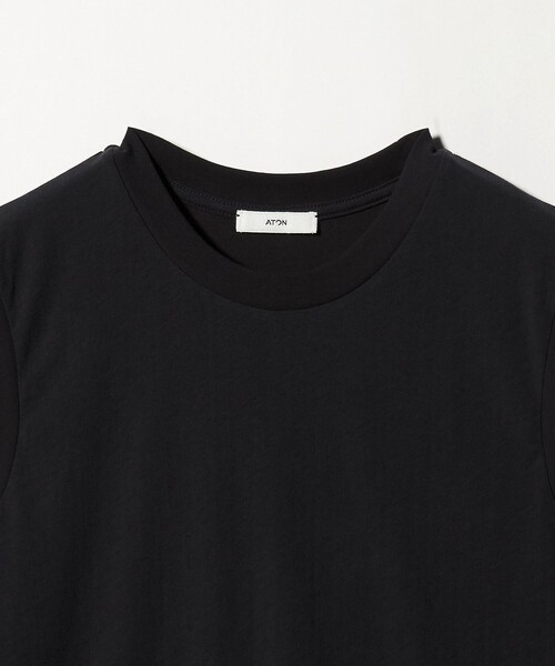 ATON（エイトン）の「＜ATON＞タンクトップ（タンクトップ・レディース・ダークグレー/ナチュラル・02(38)）」の4枚目の写真