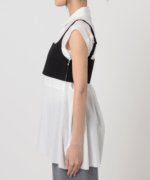 CITYSHOP（シティーショップ）の「OPPOSITE CAMI ビスチェ（キャミソール・レディース・チャコールグレー/ブラック・38/36）」の3枚目の写真