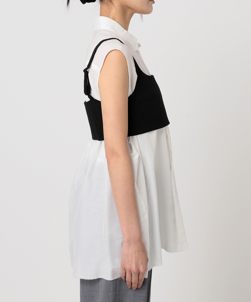 CITYSHOP（シティーショップ）の「OPPOSITE CAMI ビスチェ（キャミソール・レディース・チャコールグレー/ブラック・38/36）」の5枚目の写真