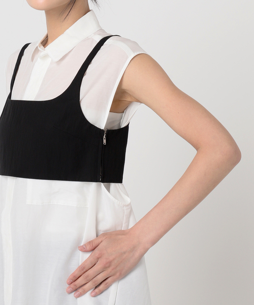 CITYSHOP（シティーショップ）の「OPPOSITE CAMI ビスチェ（キャミソール・レディース・チャコールグレー/ブラック・38/36）」の6枚目の写真