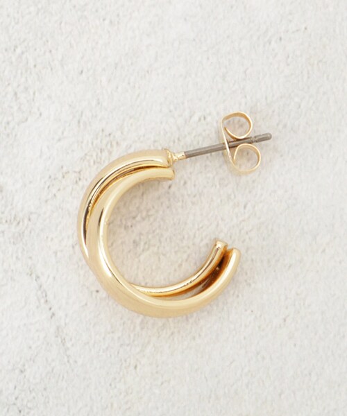 OPAQUE.CLIP(オペークドットクリップ)の「メタル2連ピアス(ピアス(両耳用)・レディース・シルバー系/ゴールド・00)」の4枚目の写真