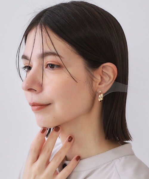 OPAQUE.CLIP(オペークドットクリップ)の「メタル2連ピアス(ピアス(両耳用)・レディース・シルバー系/ゴールド・00)」の8枚目の写真