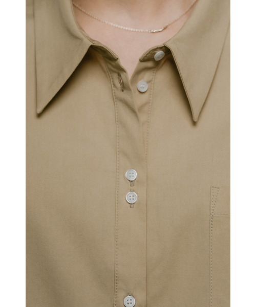 Knuth Marf（クヌースマーフ）の「stripe label nosleeve shirt（シャツ/ブラウス・レディース・モスグリーン/ピンク/ブラック/グレイッシュベージュ・FREE）」の7枚目の写真