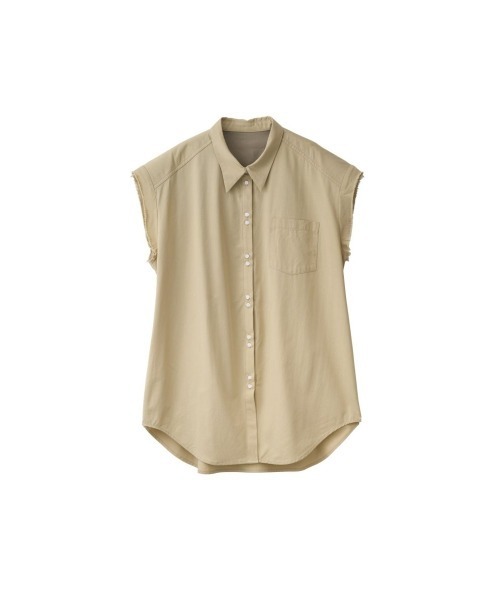 Knuth Marf（クヌースマーフ）の「stripe label nosleeve shirt（シャツ/ブラウス・レディース・モスグリーン/ピンク/ブラック/グレイッシュベージュ・FREE）」の19枚目の写真