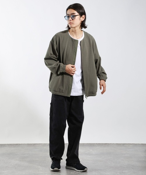 BAYFLOW(ベイフロー)の「ドライ鹿の子ブルゾン(カーディガン/ボレロ・メンズ・ブラック/ブラウン/セージグリーン・MEDIUM/LARGE)」の5枚目の写真