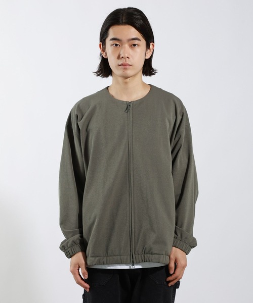 BAYFLOW(ベイフロー)の「ドライ鹿の子ブルゾン(カーディガン/ボレロ・メンズ・ブラック/ブラウン/セージグリーン・MEDIUM/LARGE)」の11枚目の写真