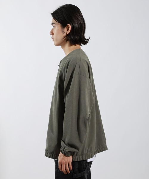 BAYFLOW(ベイフロー)の「ドライ鹿の子ブルゾン(カーディガン/ボレロ・メンズ・ブラック/ブラウン/セージグリーン・MEDIUM/LARGE)」の13枚目の写真