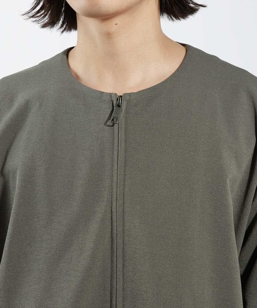 BAYFLOW(ベイフロー)の「ドライ鹿の子ブルゾン(カーディガン/ボレロ・メンズ・ブラック/ブラウン/セージグリーン・MEDIUM/LARGE)」の7枚目の写真