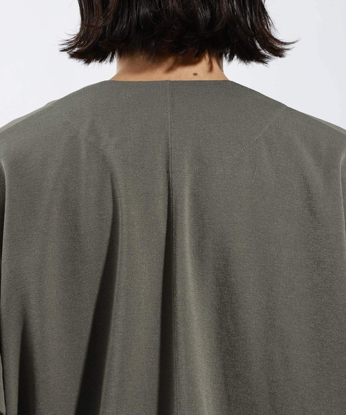 BAYFLOW(ベイフロー)の「ドライ鹿の子ブルゾン(カーディガン/ボレロ・メンズ・ブラック/ブラウン/セージグリーン・MEDIUM/LARGE)」の16枚目の写真