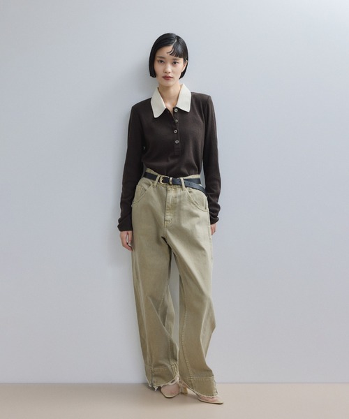 ADAM ET ROPE'（アダムエロペ）の「【サステナブル】ダブルリングスムースベルト（ベルト・レディース・シルバー/ゴールド・FREE）」の4枚目の写真