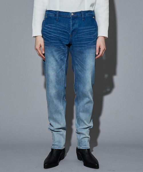 5351 POUR LES HOMMES（ゴーサンゴーイチプールオム）の「【25A/W】グラデーション テーパード デニム（デニムパンツ・メンズ・ブラック/インディゴブルー・50/48/46/44）」の15枚目の写真